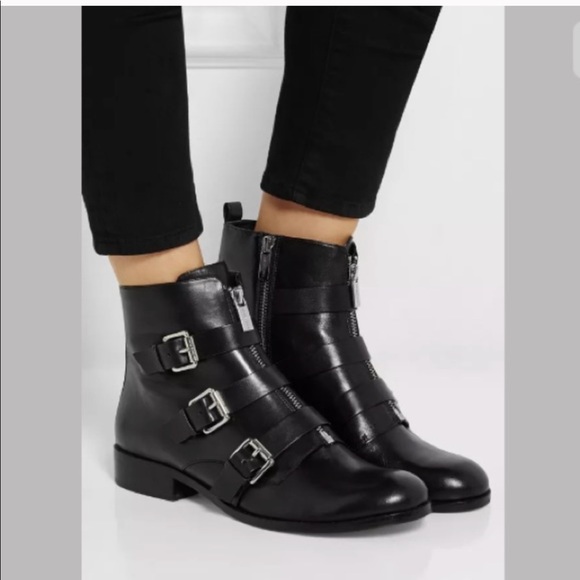 triple buckle booties